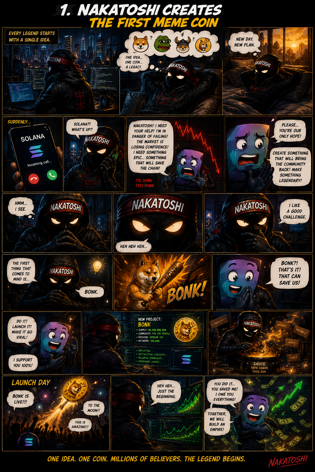 Solana launch comic
